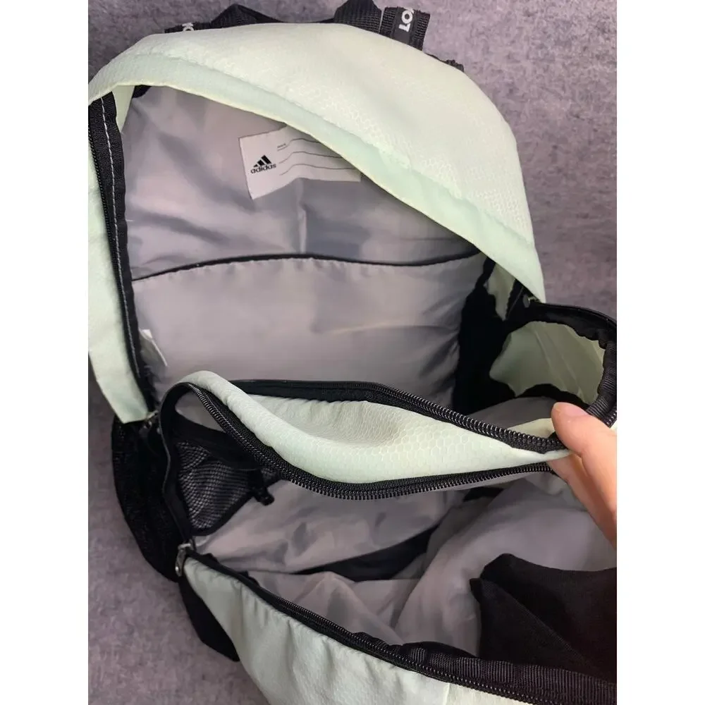 Adidas Excel V Backpack, Pale Green w Black, Book Bag, Padded Laptop Carrier - Picture 4 of 10